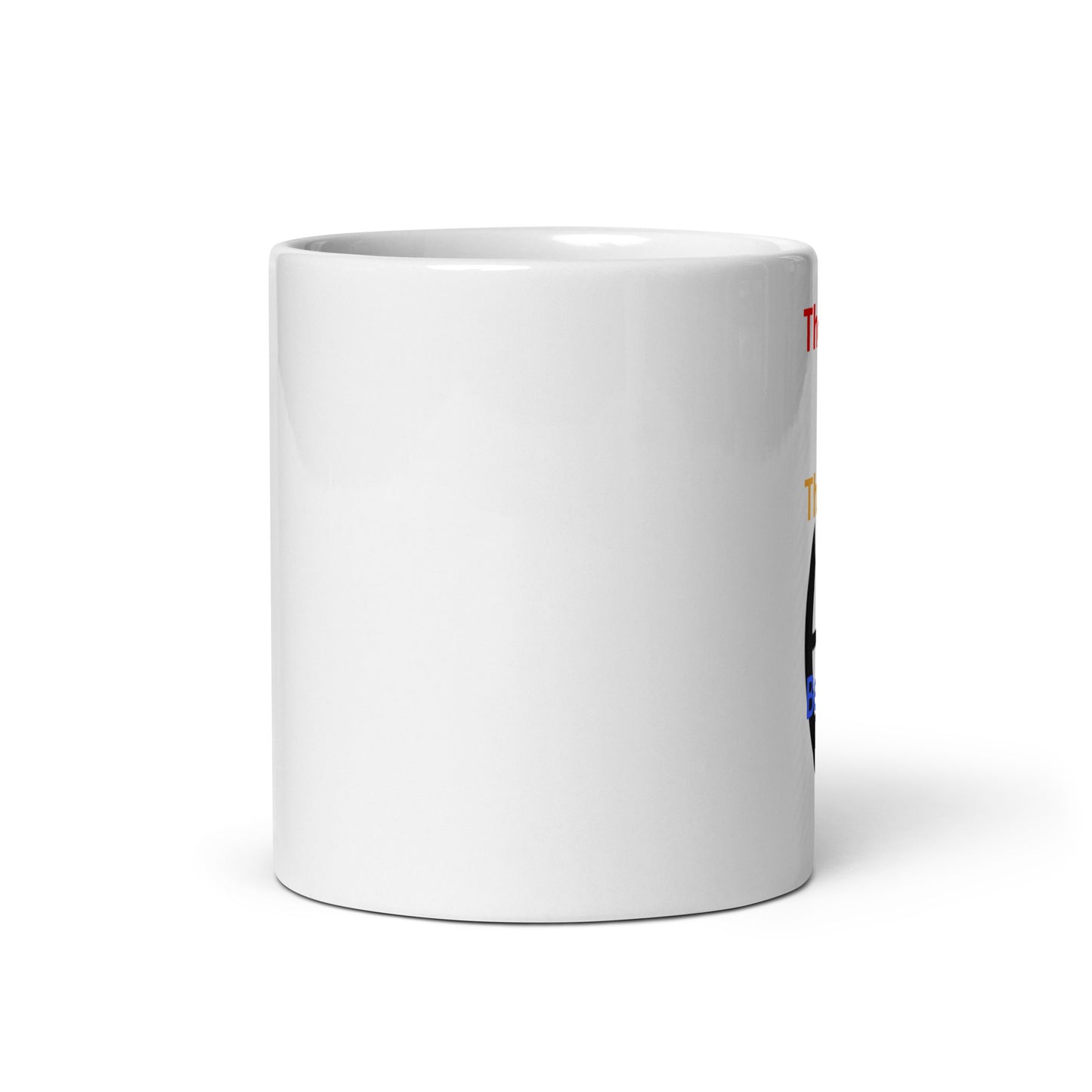 White glossy mug