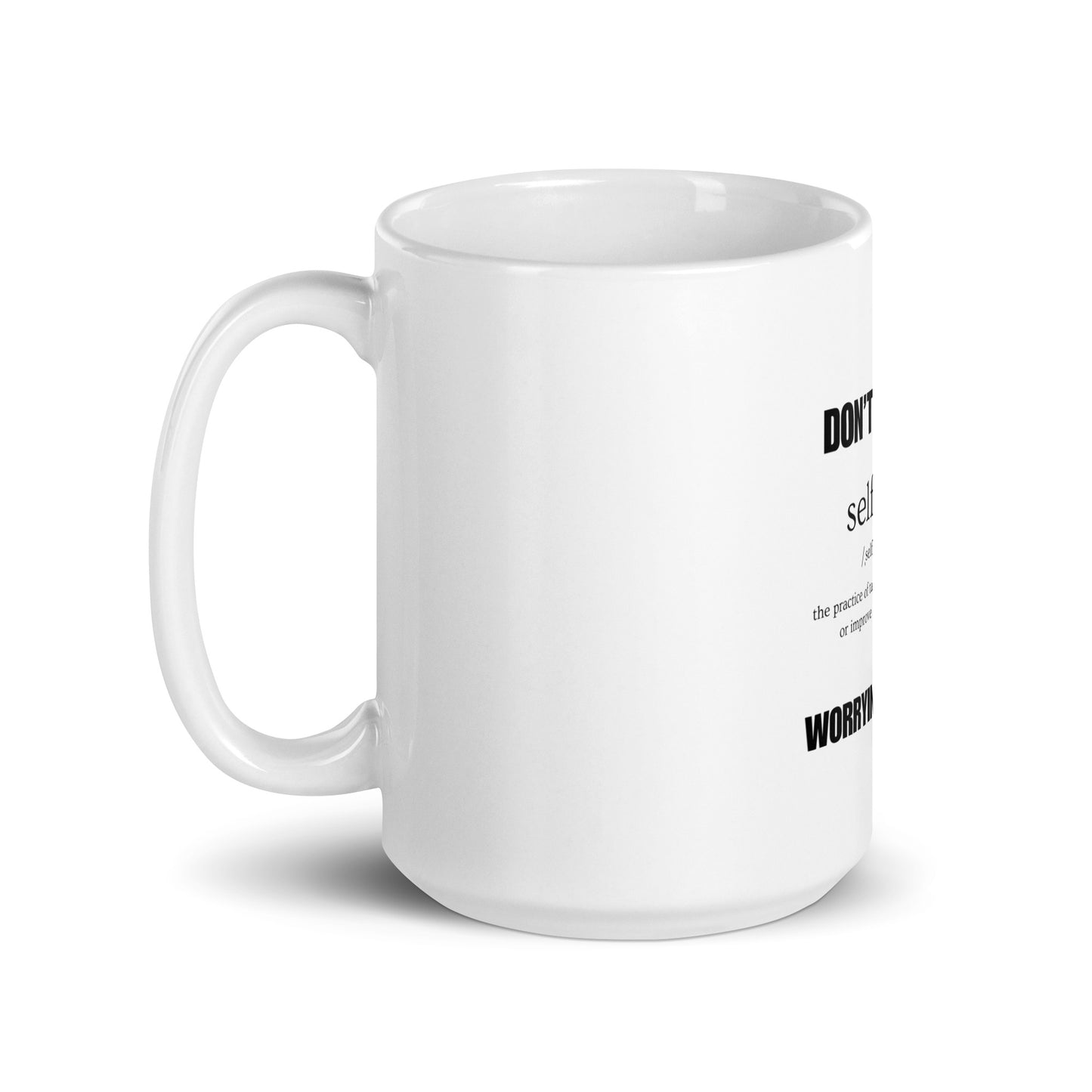 White glossy mug