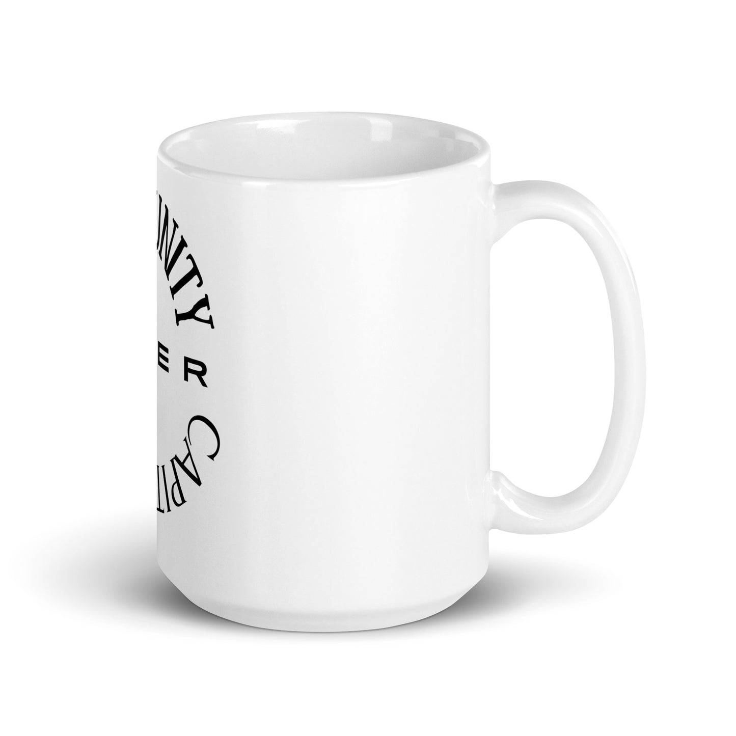 White glossy mug