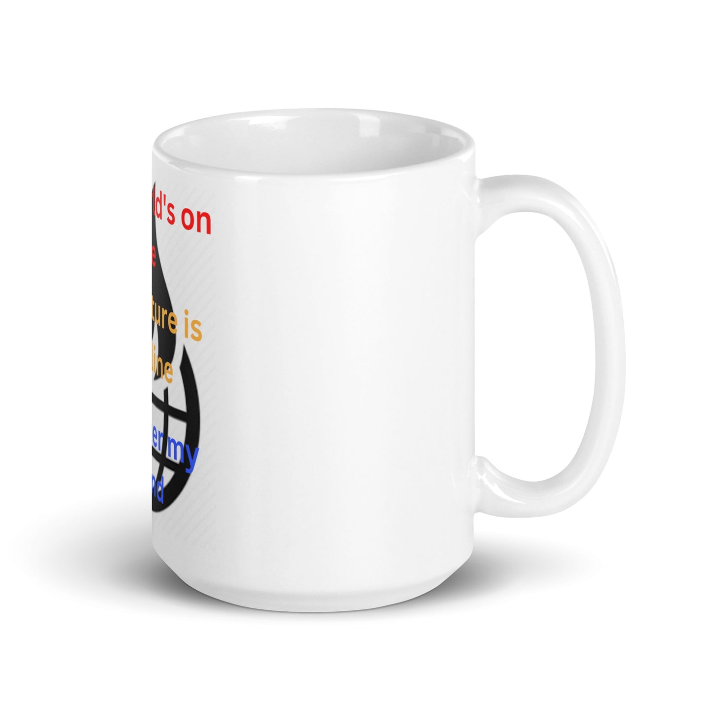 White glossy mug