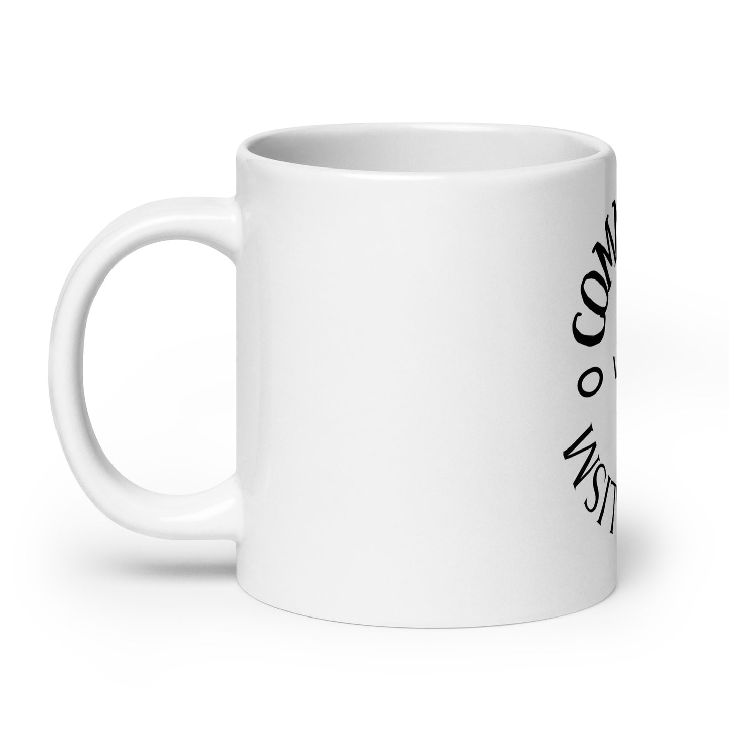 White glossy mug