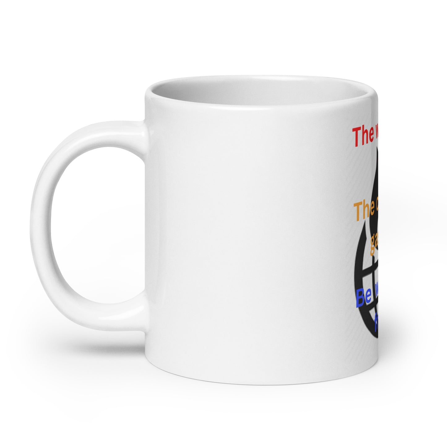 White glossy mug