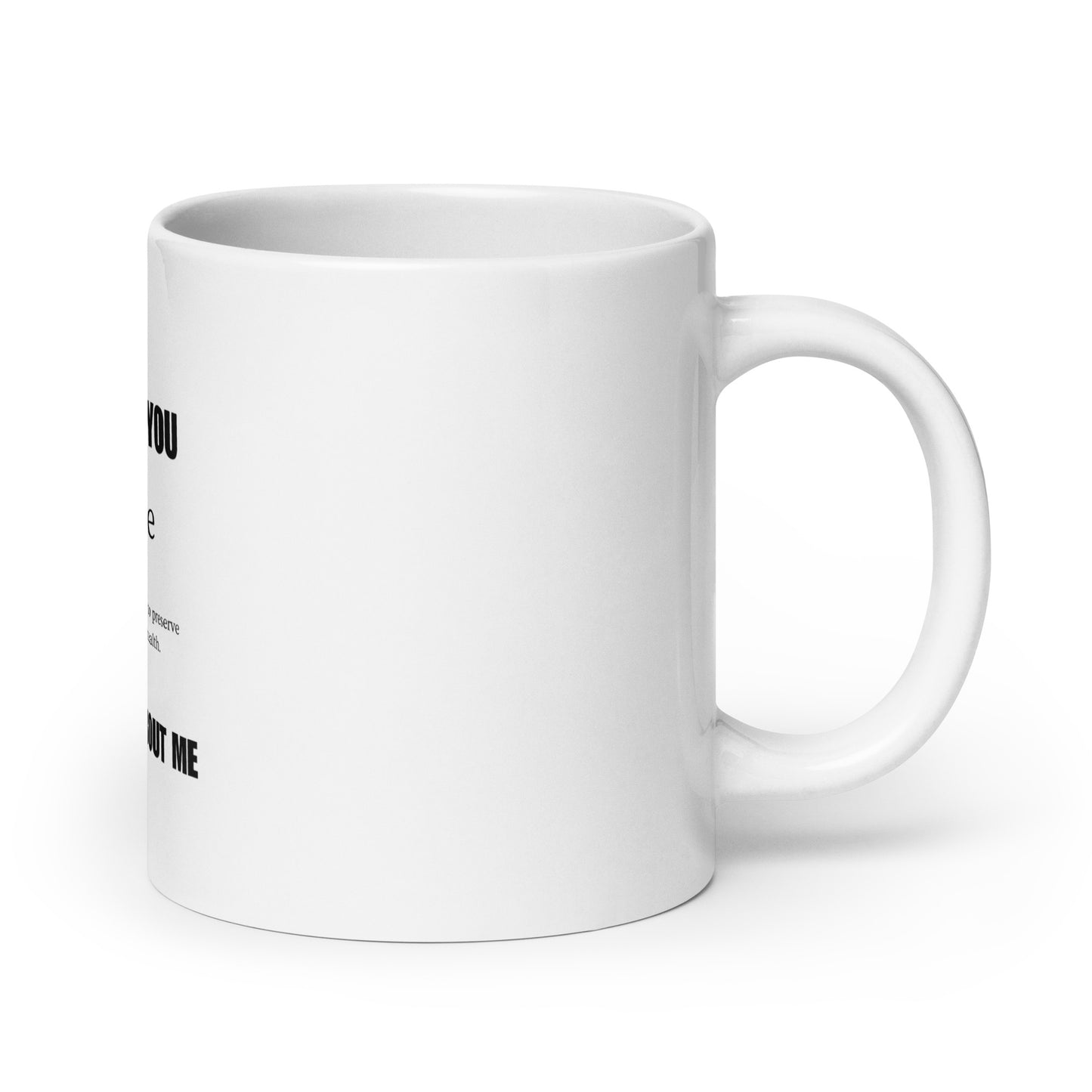 White glossy mug