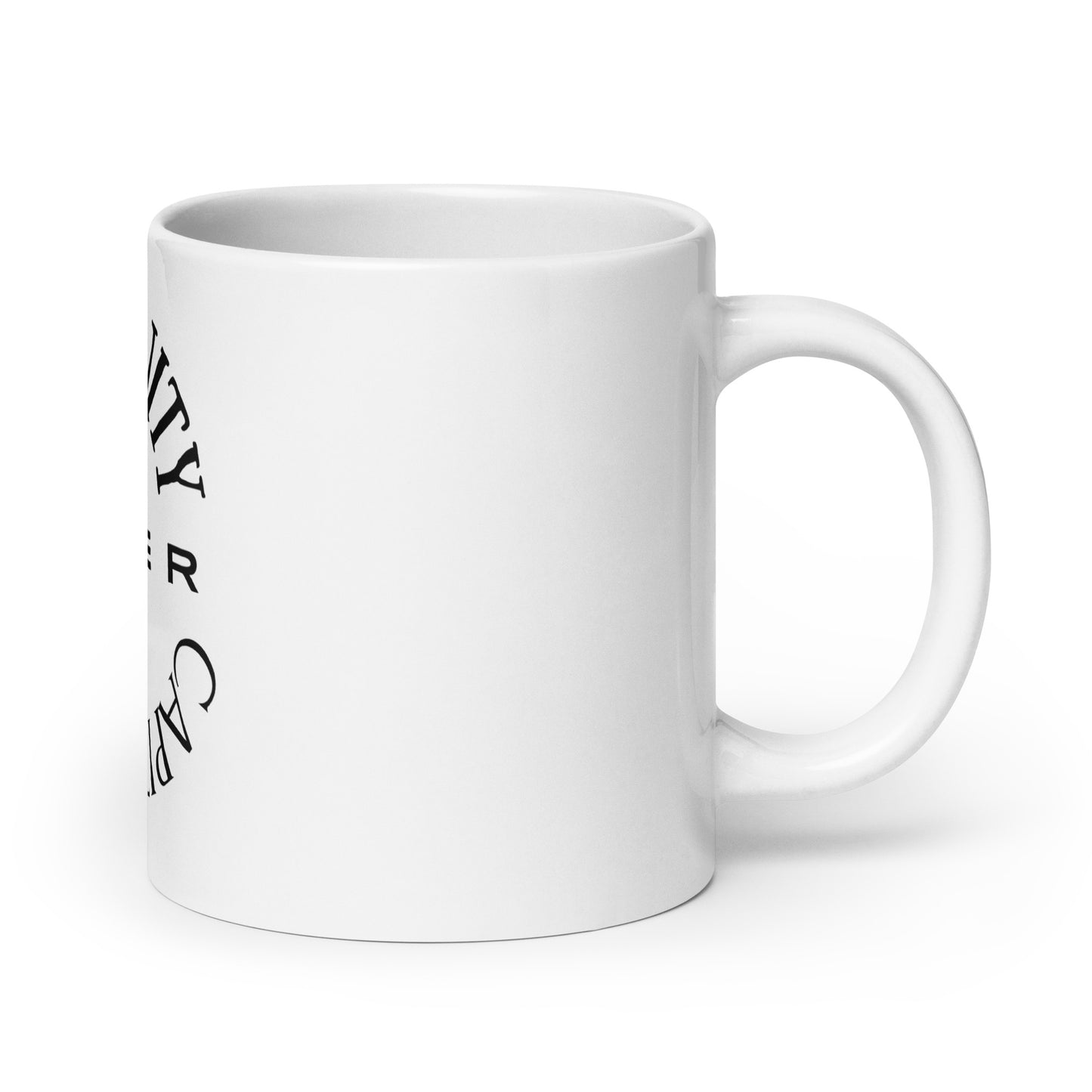 White glossy mug