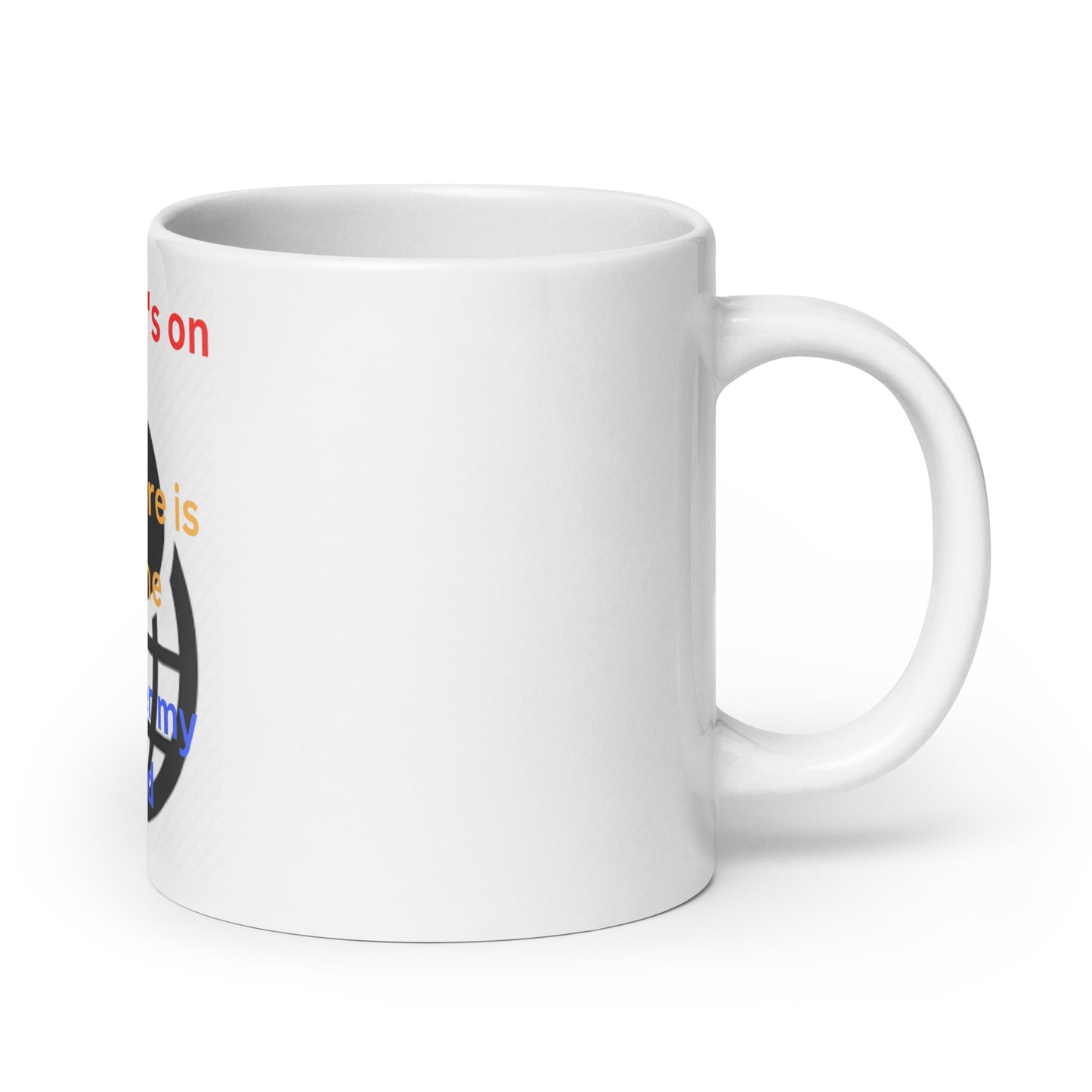 White glossy mug